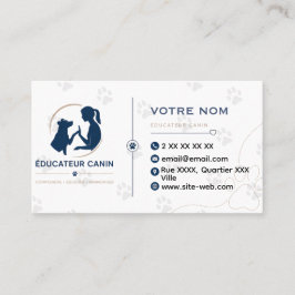 Carte de visite éducateur canin personnalisable  名刺