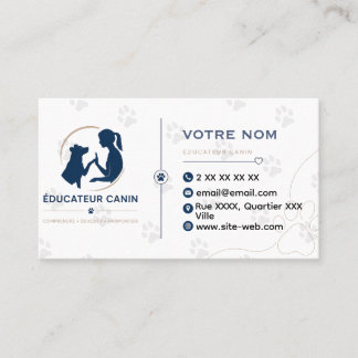 Carte de visite éducateur canin personnalisable 名刺