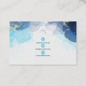 Carte de visite élégante bleue pour massage 名刺 (裏面)