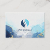 Carte de visite élégante bleue pour massage 名刺 (正面)