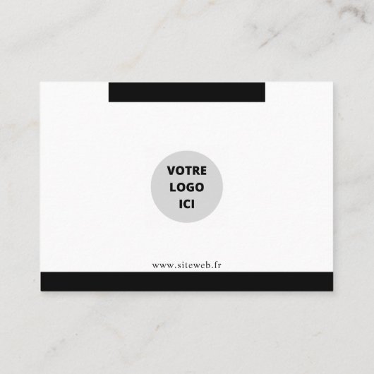 CARTE DE VISITE ÉLÉGANTE ET PERSONNALISÉE 名刺 (裏面)