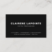 Carte de visite élégante noir et blanc modèle 名刺 (正面)