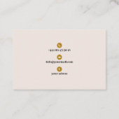 Carte de visite élégante rose pastel et or 名刺 (裏面)