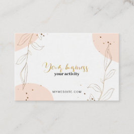 Carte de visite élégante rose pastel et or 名刺