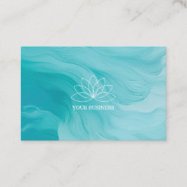 Carte de visite élégante turquoise pour thérapeute 名刺