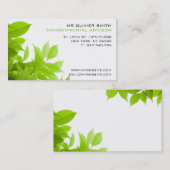 Carte de visite environnement et nature. Ton vert 名刺 (正面/裏面)