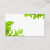 Carte de visite environnement et nature. Ton vert 名刺 (裏面)