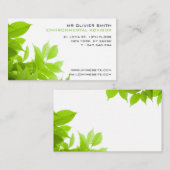Carte de visite environnement et nature. Ton vert 名刺 (正面/裏面)
