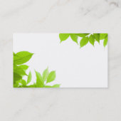 Carte de visite environnement et nature. Ton vert 名刺 (裏面)