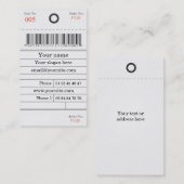 Carte de visite etiquette 名刺 (正面/裏面)