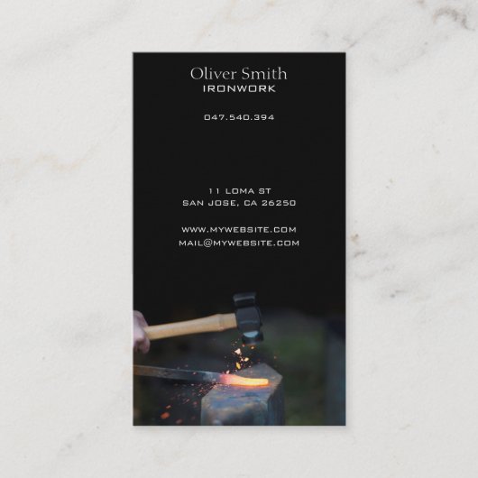 Carte de visite ferronnier ou ferronnerie 名刺 (正面)
