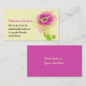 Carte de visite Fleur Aquarelle 名刺 (正面/裏面)