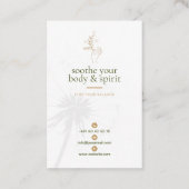 Carte de visite florale élégante soin énergétique 名刺 (裏面)