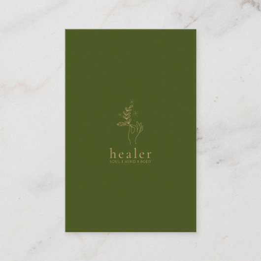 Carte de visite florale élégante soin énergétique 名刺 (正面)