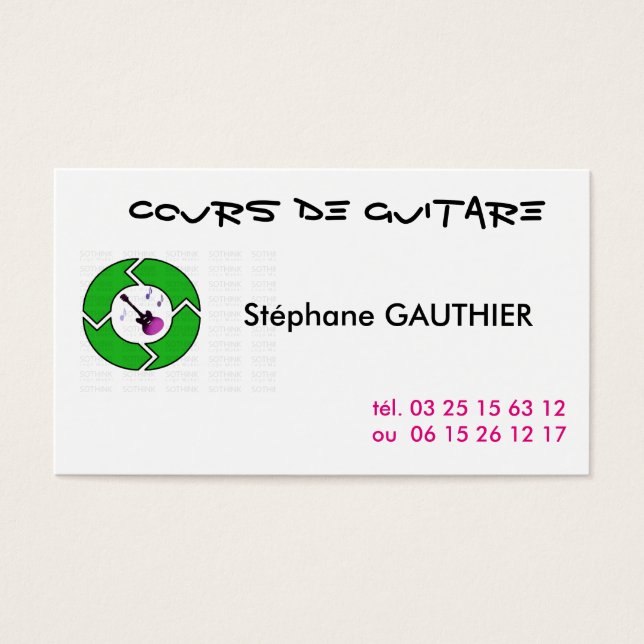 CARTE DE VISITE GUITARE (正面)