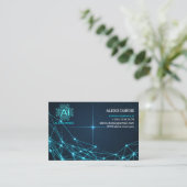 Carte de Visite IA, Robotique Technologie Futurist 名刺 (スタンド正面)