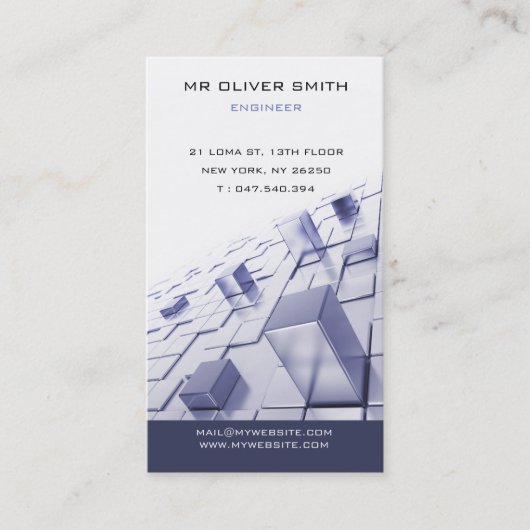 Carte de visite ingénieur bâtiment BTP 名刺 (正面)