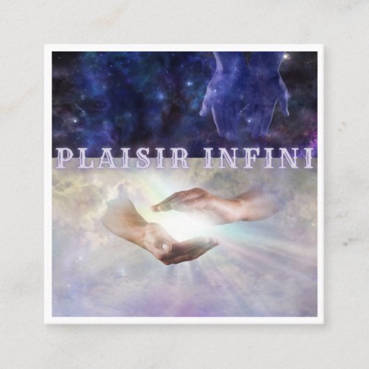 Carte De Visite Les mains de PLAISIR INFINI スクエア名刺 (正面)
