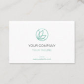Carte de visite lotus turquoise pastel 名刺 (正面)