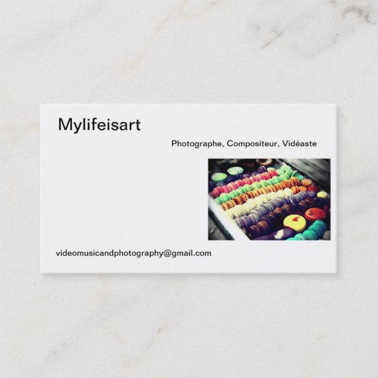 Carte de visite Mylifeisart 名刺 (正面)