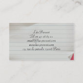 Carte de visite Old Pink 名刺 (裏面)