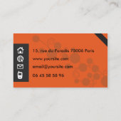 Carte de visite Orange et Grise 名刺 (裏面)