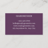 carte de visite pour coiffeuse 名刺 (裏面)