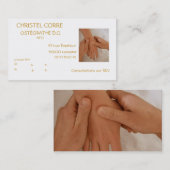 carte de visite pour ostéopathe 名刺 (正面/裏面)