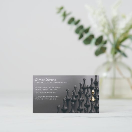 Carte de visite pour un cabinet de recrutement, 名刺 (スタンド正面)