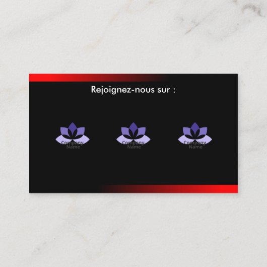 Carte de visite professionnelle 名刺 (裏面)