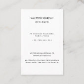 Carte de visite professionnelle avec photo 名刺 (裏面)