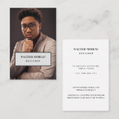 Carte de visite professionnelle avec photo 名刺 (正面/裏面)
