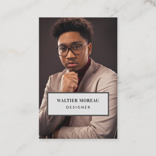 Carte de visite professionnelle avec photo 名刺 (正面)