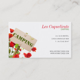 Carte de visite professionnelle, camping 名刺