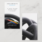 Carte de visite professionnelle électricien 名刺 (正面/裏面)