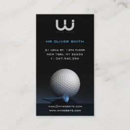 Carte de visite professionnelle, fond noir golf 名刺