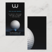 Carte de visite professionnelle, fond noir golf 名刺 (正面/裏面)