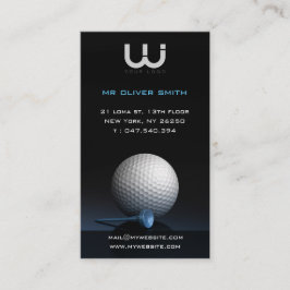Carte de visite professionnelle, fond noir golf 名刺