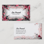 Carte de visite Red flowers 名刺 (正面/裏面)
