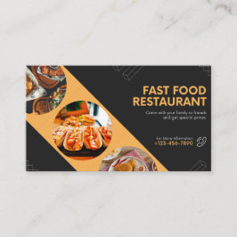 carte de visite restaurant fast food 名刺