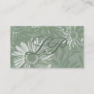 Carte de visite Retro Flowers 名刺