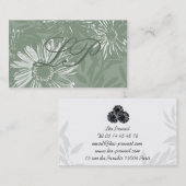 Carte de visite Retro Flowers 名刺 (正面/裏面)
