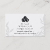 Carte de visite Retro Flowers 名刺 (裏面)