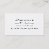 Carte de visite retro - Retro Business card 名刺 (裏面)