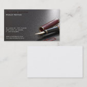 Carte de visite sur fond noir écrivain public 名刺 (正面/裏面)