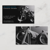 Carte de visite sur fond noir finance et dollar 名刺 (正面/裏面)