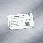 Carte de Visite Vétérinaire Moderne Personnalisée マグネット名刺 (インサイチュ)