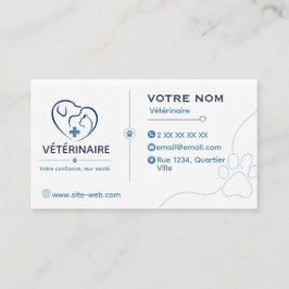 Carte de visite vétérinaire personnalisable 名刺