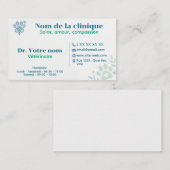 Carte de visite vétérinaire personnalisée 名刺 (正面/裏面)