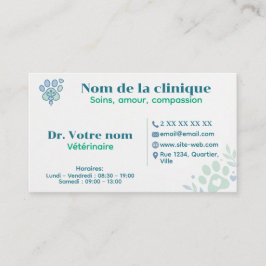 Carte de visite vétérinaire personnalisée 名刺